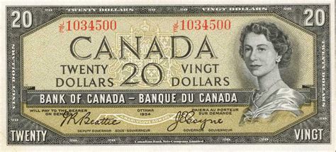 canadian 20 dollar bill value.